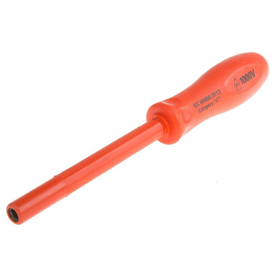 ITL Insulated Tools Ltd Hexagon Nut Driver, 3BA Tip, VDE/1000V, 105 mm Blade, 265 mm Overall