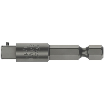 Wera 1/4 in Square Adapter, 50 mm Overall