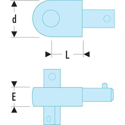 Facom 1/2 in Square T-Shape Wrench, 27 mm Overall