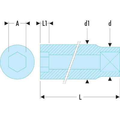 Facom 1 in Square, 400 mm Overall