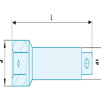 Facom S.215 1/2 in Non-Sparking Square Extension, 250 mm Overall