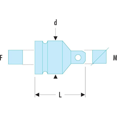 Facom NM.231A 1 To 3/4 in Square Socket, 154 mm Overall