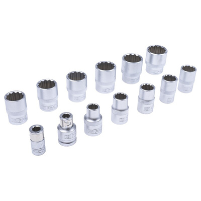 RS PRO 40-Piece Metric 3/8 in Standard Socket/Bit Set with Ratchet