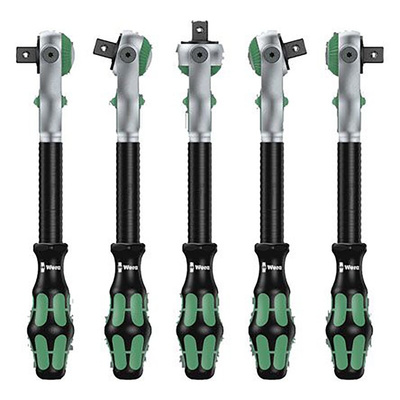 Wera 37-Piece Metric 1/2 in Standard Socket/Bit Set with Ratchet, 6 point; Hex Bit; Phillips Bit; Pozidriv Bit; Torx Bit