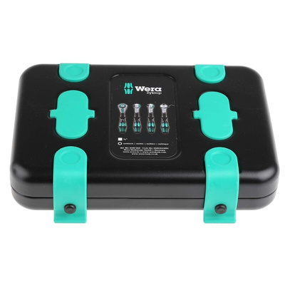 Wera 42-Piece Metric 1/4 in Standard Socket/Bit Set with Ratchet, 6 point; Hex Bit; Phillips Bit; Pozidriv Bit; Slotted