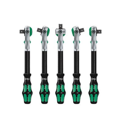 Wera 43-Piece Metric 3/8 in Standard Socket/Bit Set with Ratchet, 6 point; Hex Bit; Phillips Bit; Pozidriv Bit; Slotted