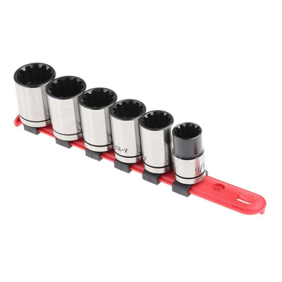 RS PRO 6-Piece Imperial 1/2 in Standard Socket Set , 12 point