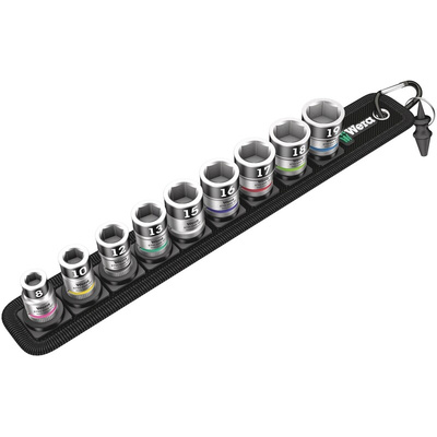 Wera 10-Piece Metric 3/8 in Standard Socket Set , 6 point