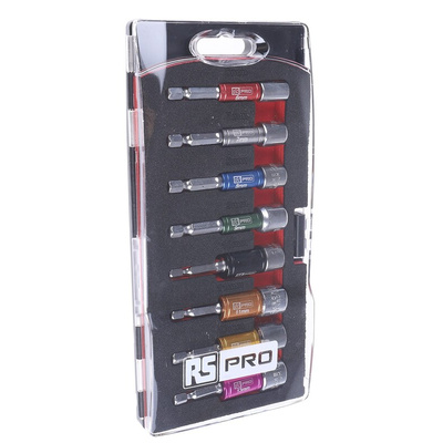 RS PRO 8-Piece 1/4 in Bit Socket Set , Hex Bit