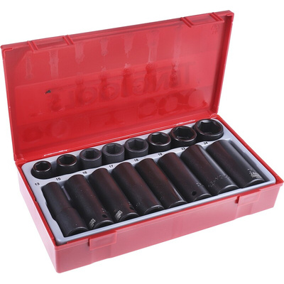 Teng Tools 10-Piece Metric 3/4 in Impact Socket Set , 6 point