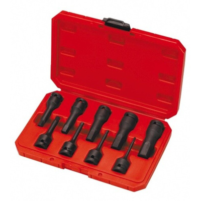 SAM 9-Piece 1/2 in Impact Bit Socket Set , Hex Bit