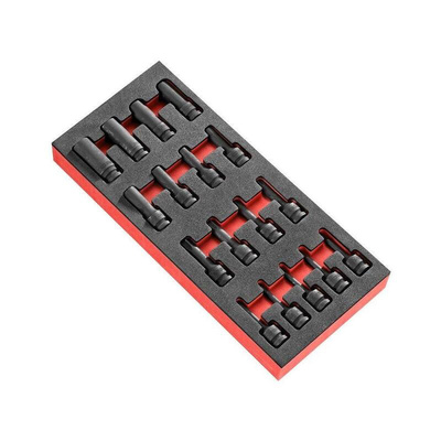 Facom 17-Piece 1/2 in Deep Impact Socket/Standard Impact Socket Set , e-Torx
