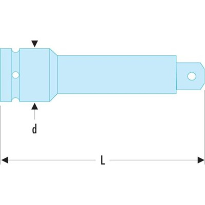 Facom NM.209A 1 in Square Socket, 175 mm Overall