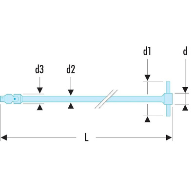 Facom Universal Joint R.228, Single, 470mm Length