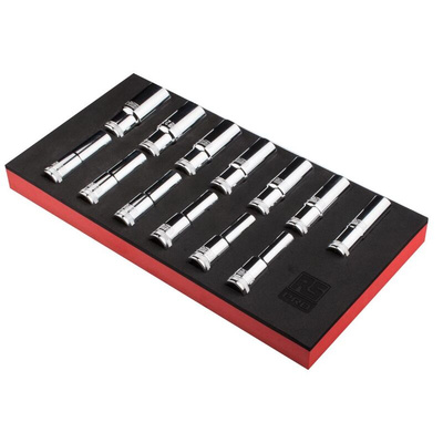 RS PRO 13-Piece Metric 1/2 in Deep Socket Set , 6 point
