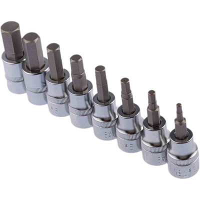 RS PRO 8-Piece Metric 3/8 in Bit Socket Set , Hex Bit