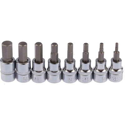 RS PRO 8-Piece Metric 3/8 in Bit Socket Set , Hex Bit