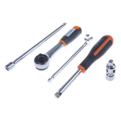 Bahco 16-Piece Metric 1/4 in Standard Socket Set with Ratchet, 6 point