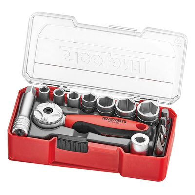 Teng Tools 15-Piece Metric 1/4 in Standard Socket/Bit Set with Ratchet