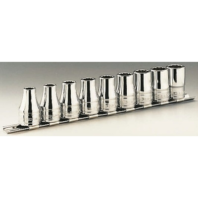 Facom 7-Piece Metric 1/2 in Standard Socket Set , 12 point