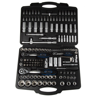 MTI 150-Piece Metric 1/2 in; 1/4 in; 3/8 in Deep Socket/Standard Socket/Bit Set with Ratchet