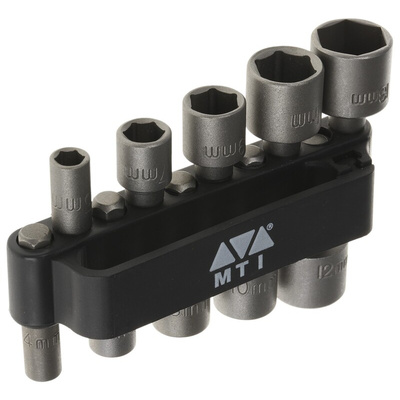 MTI 10-Piece Metric 1/4 in Bit Socket Set , Hex Bit