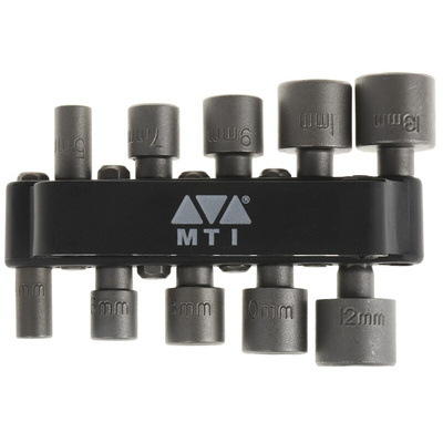 MTI 10-Piece Metric 1/4 in Bit Socket Set , Hex Bit