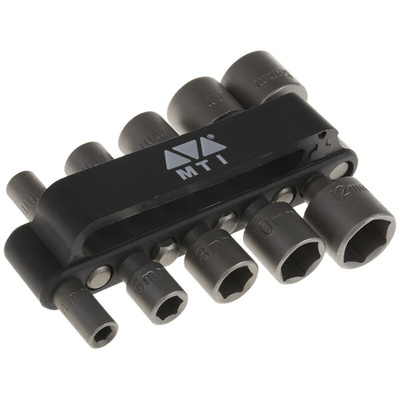 MTI 10-Piece Metric 1/4 in Bit Socket Set , Hex Bit