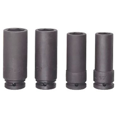 Bahco 4-Piece Metric 1/2 in Deep Impact Socket Set , 6 point
