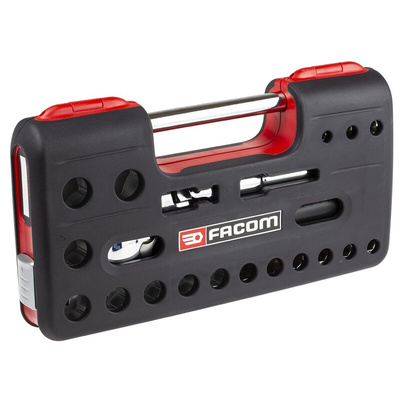 Facom 21-Piece Metric 1/2 in Standard Socket Set with Ratchet, 6 point