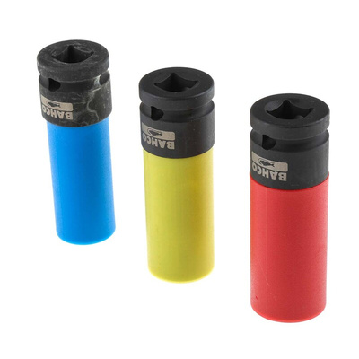 Bahco 3-Piece Metric 1/2 in Wheel Nut Socket Set , 6 point