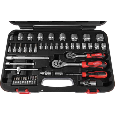 RS PRO 46-Piece Metric 1/4 in; 3/8 in Standard Socket/Bit Set with Ratchet