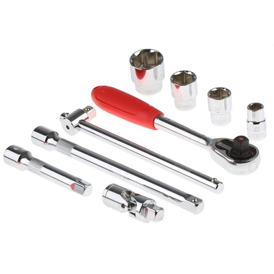 RS PRO 23-Piece 1/2 in Standard Socket Set with Ratchet, 6 point
