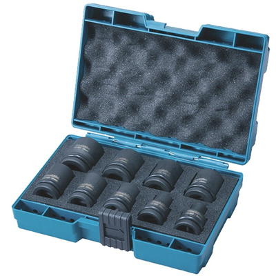 Makita 9-Piece Metric 1/2 in Impact Socket Set , 6 point