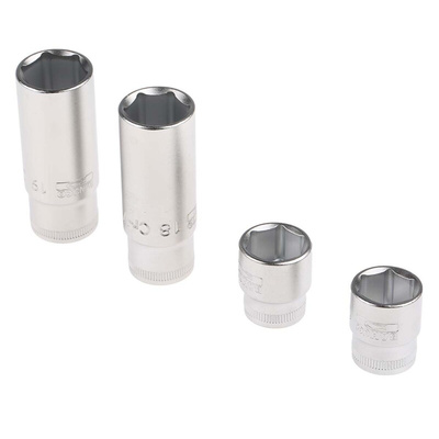 Bahco 53-Piece Metric 1/2 in; 3/8 in Deep Socket/Bit Set with Ratchet, 6 point; Hex Bit; Phillips Bit; Slotted Bit