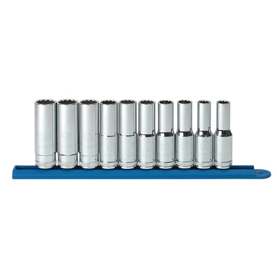 GearWrench 10-Piece Metric 1/2 in Deep Socket Set , 12 point