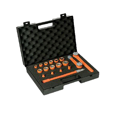 Penta 18-Piece Metric 3/8 in Deep Socket/Standard Socket Set with Ratchet, 6 point, VDE/1000V