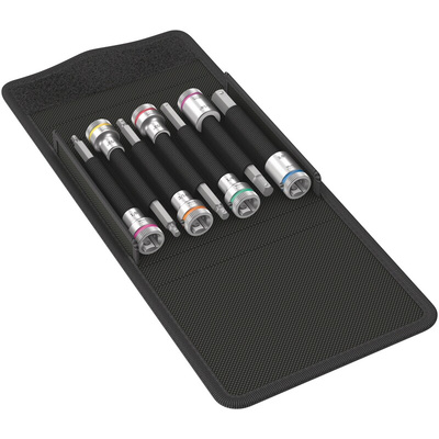 Wera 7-Piece Imperial 3/8 in Bit Socket Set , Hex Bit