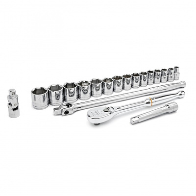 GearWrench 19-Piece Imperial 1/2 in Standard Socket Set with Ratchet, 6 point