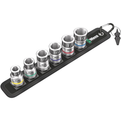 Wera 7-Piece Metric Standard Socket Set