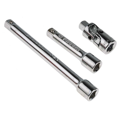 Facom 25-Piece Metric 1/4 in Standard Socket/Bit Set with Ratchet, 12 point; Hex Bit; Pozidriv Bit; Slotted Bit