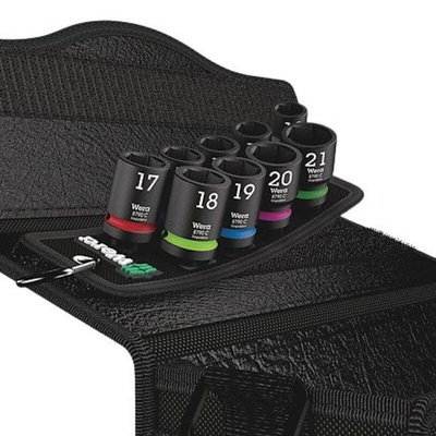 Wera 10-Piece 1/2 in Impact Socket Set , Hex Bit