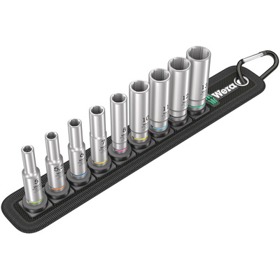Wera 1/4 in Deep Socket Set
