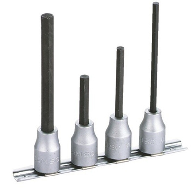 SAM 4-Piece 1/4 in Bit Socket Set , Hex Bit