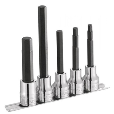 Facom 5-Piece Metric 1/2 in Bit Socket Set , Hex Bit