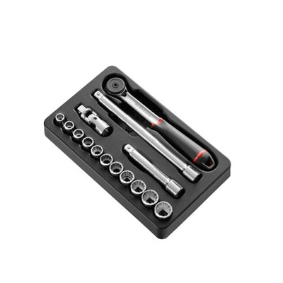 Facom 15-Piece Imperial 1/2 in Standard Socket Set with Ratchet, 12 point