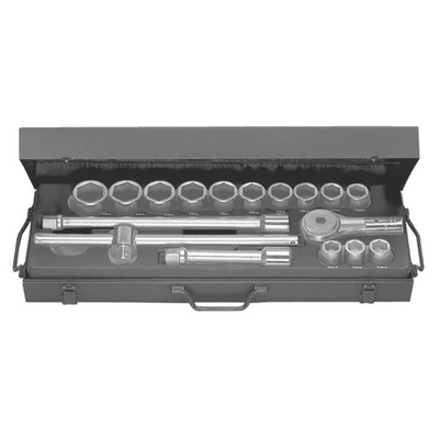 Facom Metric 3/4 in Deep Socket Set with Ratchet, 6 point