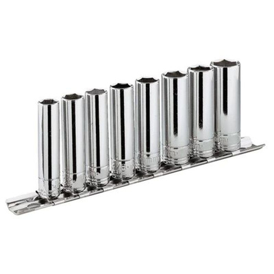 Facom 13-Piece Metric 1/4 in Standard Socket Set , 6 point