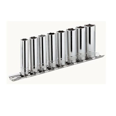 Facom 8-Piece Metric 1/4 in Deep Socket Set , 6 point