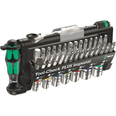 Wera 1/4 in Standard Socket/Bit Set with Ratchet